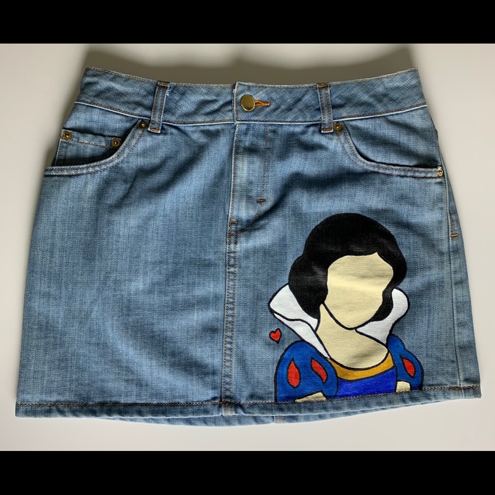Snow White Hand Painted Custom Skirt